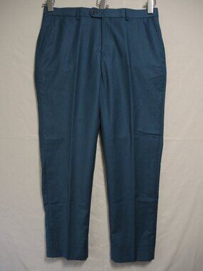 Men's Portofilo Dress Pants Teal Flat Front Size 36" x 28"